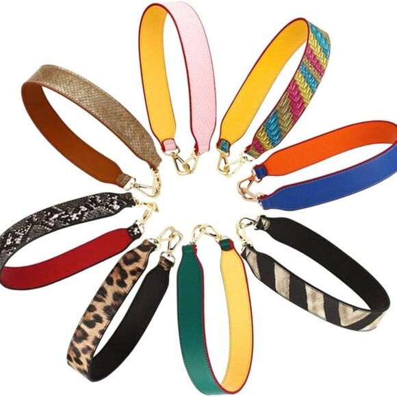 Purse Strap Replacement PU Leather Shoulder Bag Strap 58cm Gold - Picture 3 of 6